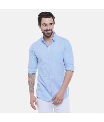 Makhanchor - Light Blue Cotton Regular Fit Men's Formal Shirt ( Pack of 1 )