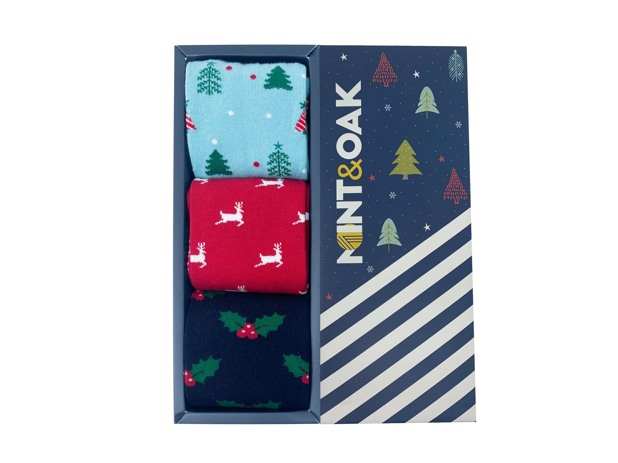 Christmas love Set-of-3 Crew Socks for Men