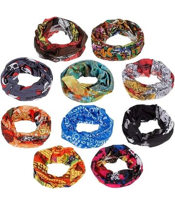 ATIPRIYA Pack of 10 Nylon Men's Headwrap ( Multicolor )
