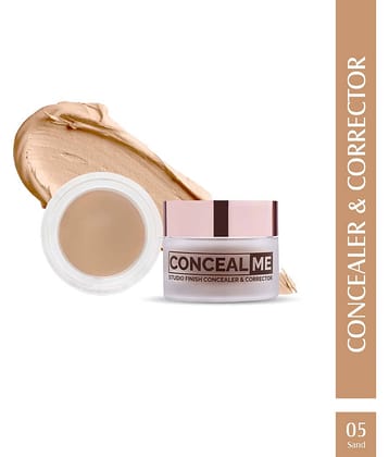 Glam21 Conceal Me Studio Finish Concealer & Corrector Lightweight & Long lasting 7g Sand-05