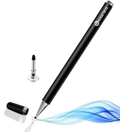Stylus Pen for Android Tablet & iOS All Touchscreen Devices Capacitive Universal Smart Pen Pencil with Fine Point Disc Tip Lightweight Metal Body and Magnetic Cover for Mobile Phone iPad Tab - Black Stylus Pen for Android Tablet & iOS All Touchscreen Dev