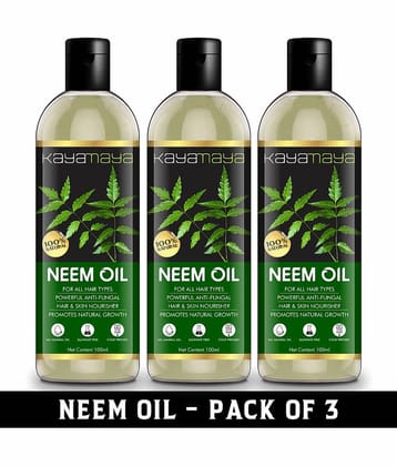 100% Pure Cold Pressed Neem Oil for Hair - Pack of 3 Hair Oil