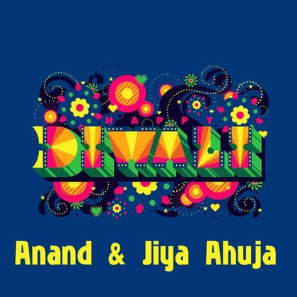 Happy Diwali Gift Tags/ Gift Stickers - Neon Diwali Design-Flat Cards Without Ribbons / Set of 10