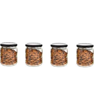 Somil - Storage Container Glass Transparent Utility Container ( Set of 4 )