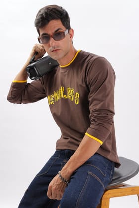 Endless Pursuit Tee: Brown-S