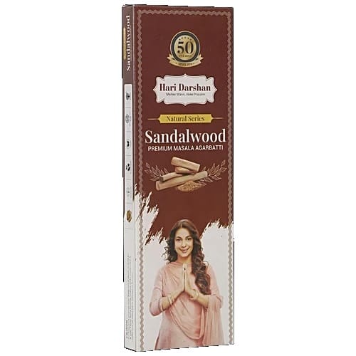 Hari Darshan Sandalwood Premium Masala Incense Sticks/Agarbatti - Natural Fragrance, 60 g