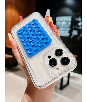 Hands-Free Suction Phone Case | Reusable Silicone Mobile Cover with 24 Powerful Suction Cups | Wall Mount Phone Holder for iPhone & Android | Stick Anywhere Grip Case (Multicolor - 1 Pack )