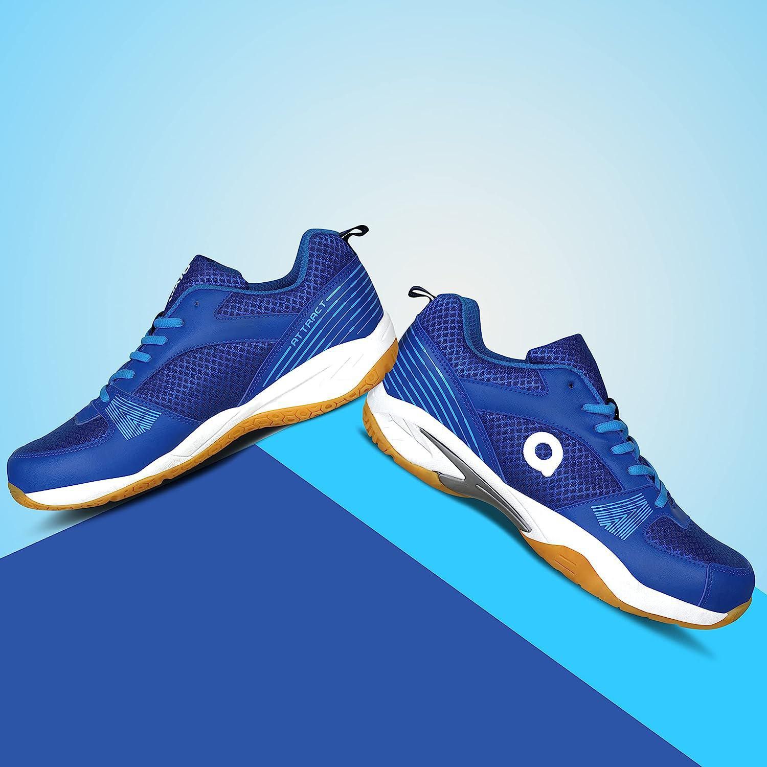 Aivin Attract Badminton Shoes-Blue-UK12