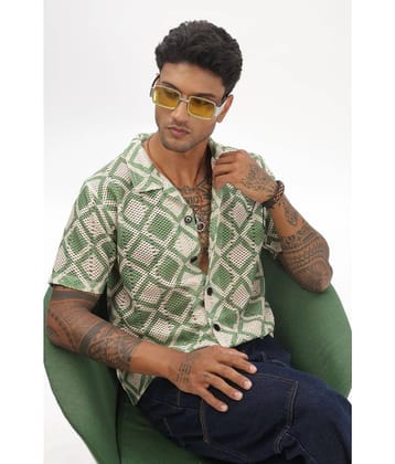 STI Cotton Blend Regular Fit Self Design Half Sleeves Men's Casual Shirt - Multicolor ( Pack of 1 )