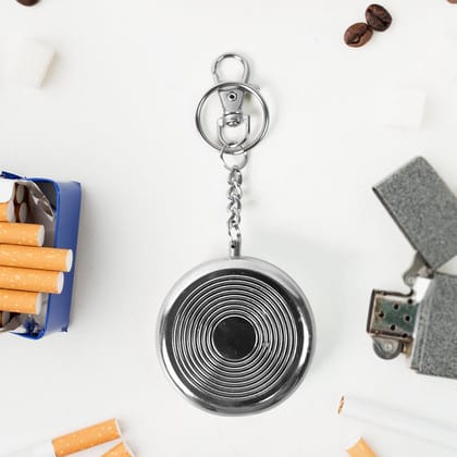 Mini Pocket SS Ashtray with keyring (1pc)