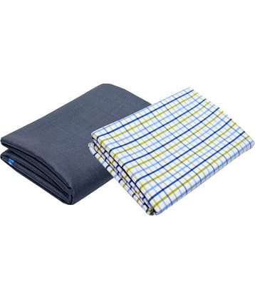 KUNDAN SULZ GWALIOR Multi Cotton Blend Unstitched Shirts & Trousers 1 Pant & 1 Shirt Pc For Men's