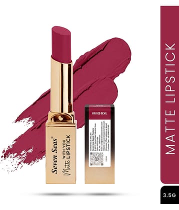 Seven Seas Long Lasting , Matte Finish , Longwear , Matte With You Lipstick (Red Devil 3.5g)