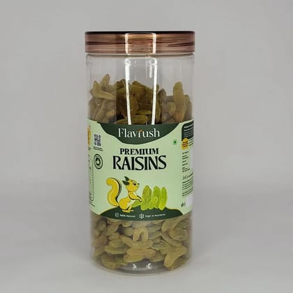 Flavrush Premium Green Raisins - 500g Jar