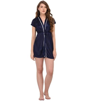 You Forever Satin Nighty & Night Gowns - Navy
