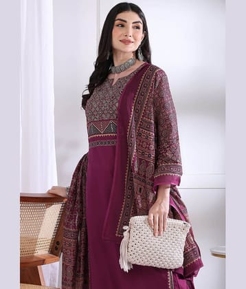 Vbuyz Women Cotton Solid Straight Kurti With Pants ( Blue )