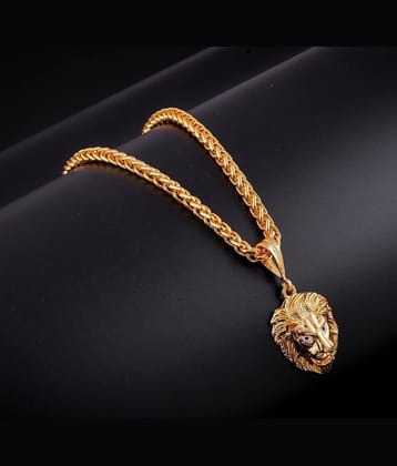 MGSV Gold Plated Brass Chain with Pendant ( Pack of 1 )