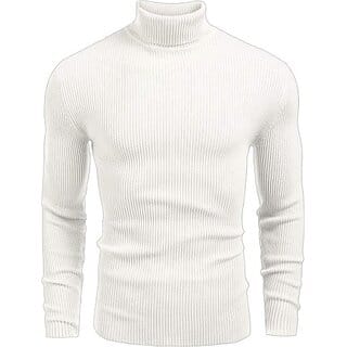Fashlook Solid Full Sleeve Casual White Sweaters For Mens
