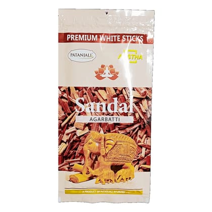 Patanjali Aastha Agarbatti W Stick Sandal- New 110gm