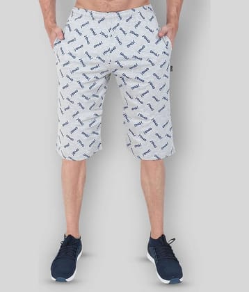 Zeffit - Grey Cotton Blend Men's Three-Fourths ( Pack of 1 )