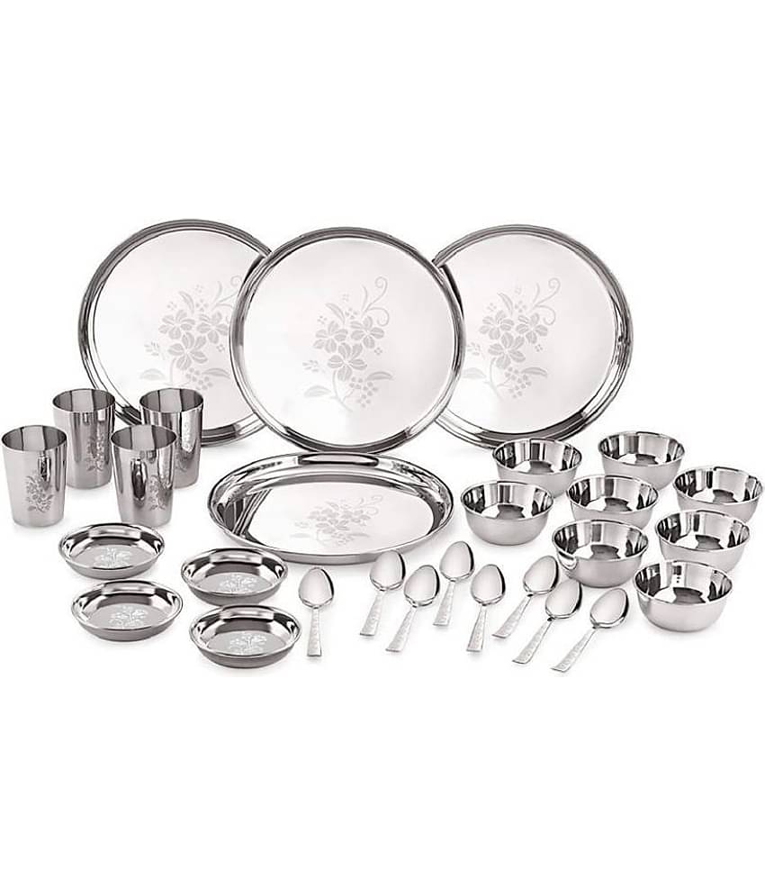 Neelam Stainless Steel Dinner Set of 28 Pieces