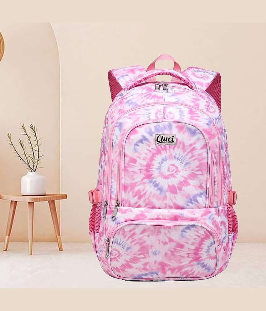 CLUCI 35 Ltrs Polyester Backpack *For Boys & Girls ( Pink )