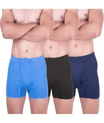 Cavenders Pack of 3 Cotton Blend Trunks For Men's ( Multicolor )