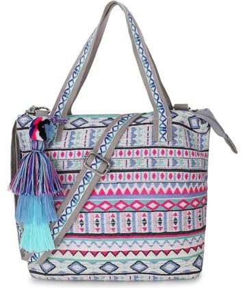 Anekaant Sling Bag Cotton Set of 1 ( Light Grey )