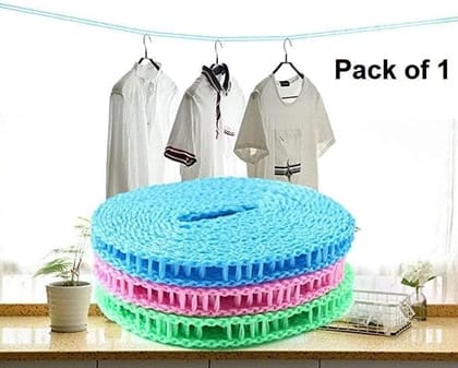 Multi-Colored Portable Clothes Drying Rope pack of 1