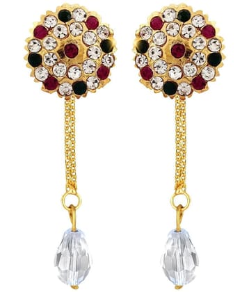 VIVASTRI Golden Drop Earrings ( Pack of 1 ) - Golden