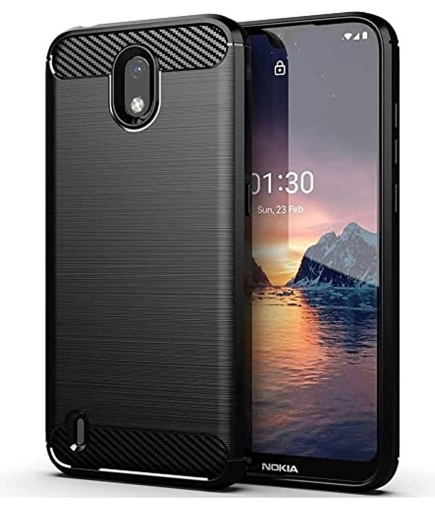 Spectacular Ace Black Hybrid Covers For Nokia C01 Plus - Pack of 1