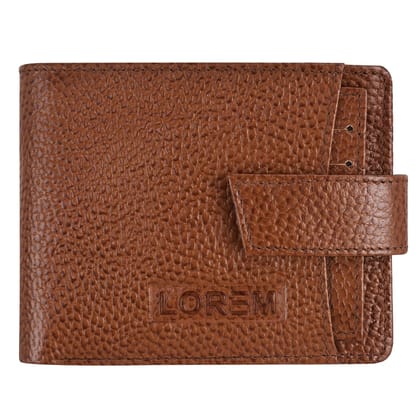 Tan Removable Card Slot Bi-Fold Genuine Leather 6 ATM Slots Wallet for Men WL504-B