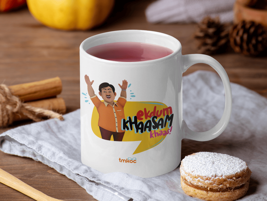 Taarak Mehta Ka Ooltah Chashmah|Ceramic Printed White Coffee Mug 325ML
