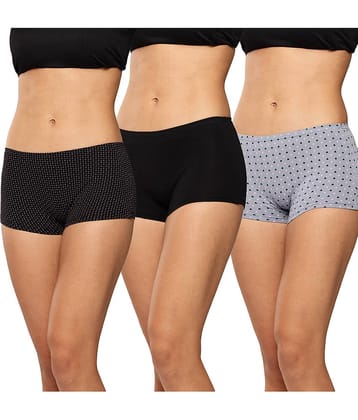 Leading Lady Cotton Boys Short ( Grey , Pack of 3 )