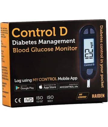 Control D Black Glucometer & 10 strips Glucometer