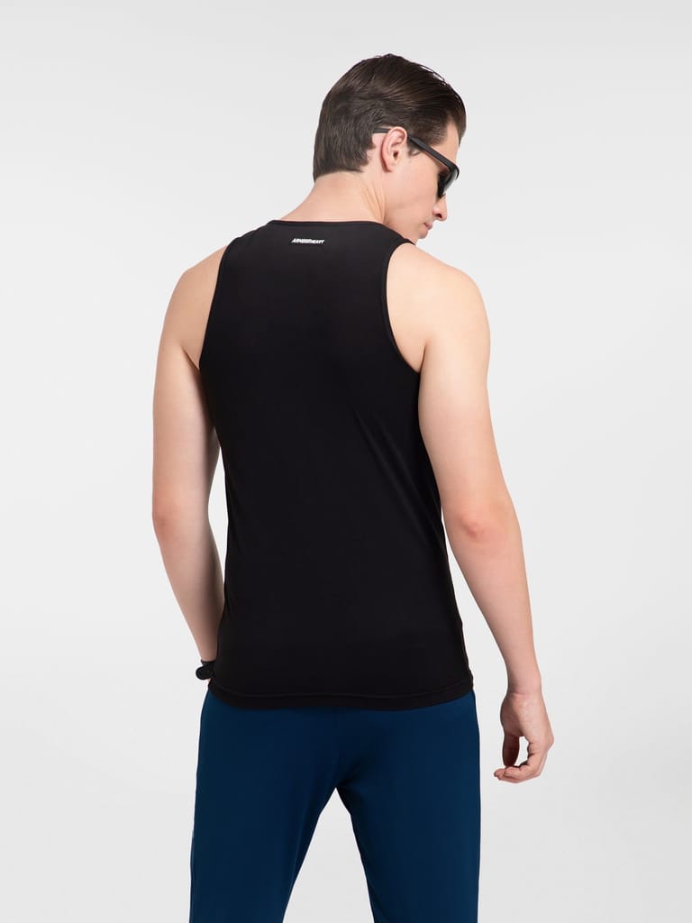 AH Gym Vest Black 4-Way Stretch