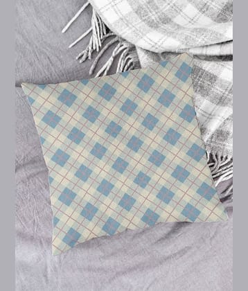Houzzcode Single Blue Pillow Cover