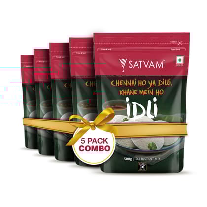 Satvam Idli Instant Mix (Pack of 5) | (5 * 500 Grams)