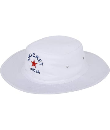 Zacharias - White Cotton Women's Hat ( Pack of 1 )