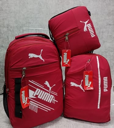 PUMA Bagpack 3 Pcs Combo (Red)