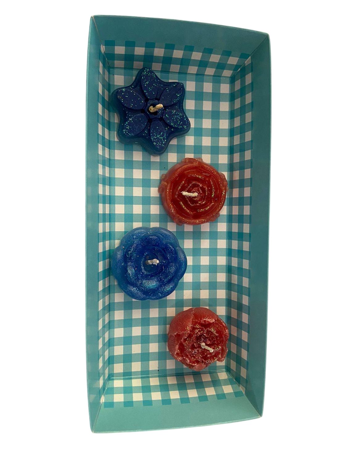 Vibrant Floral Candle Set - Decorative Home Decor Candles