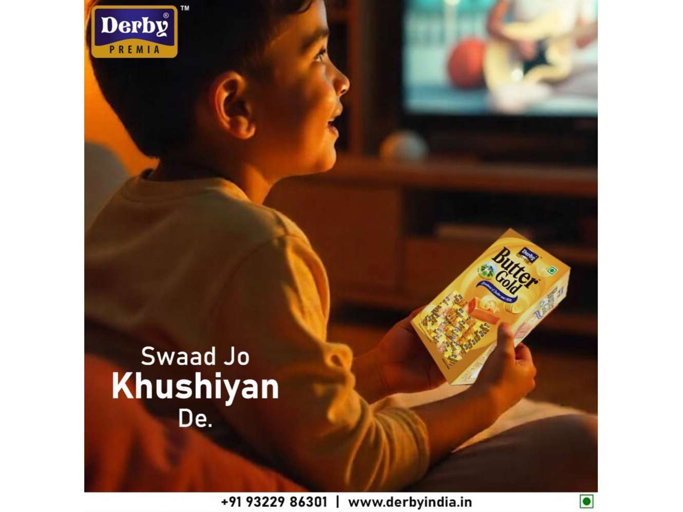 Derby Gift Pack Of 1, Premium Toffees Butter & Milk 50+ 5 pcs Free per pack - 660g