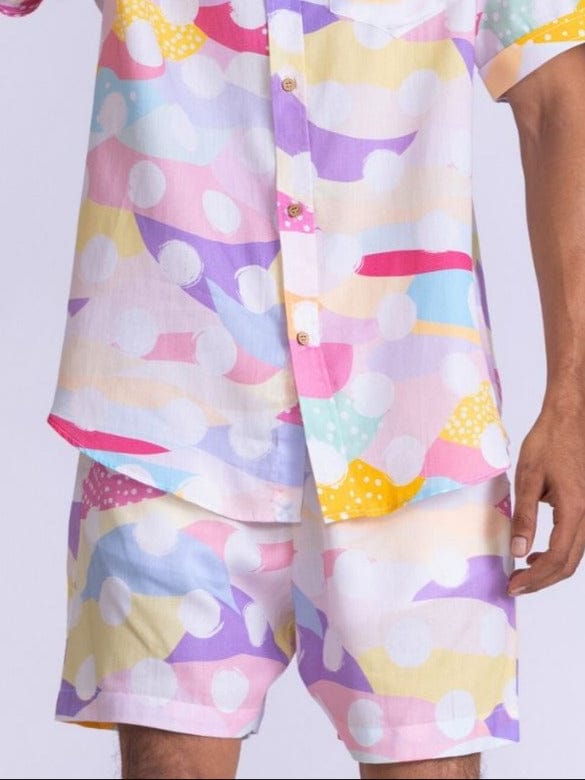 Men’s Cotton Shorts | Pastel Polka-S
