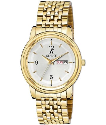 Aglance - Gold Metal Analog Men's Watch