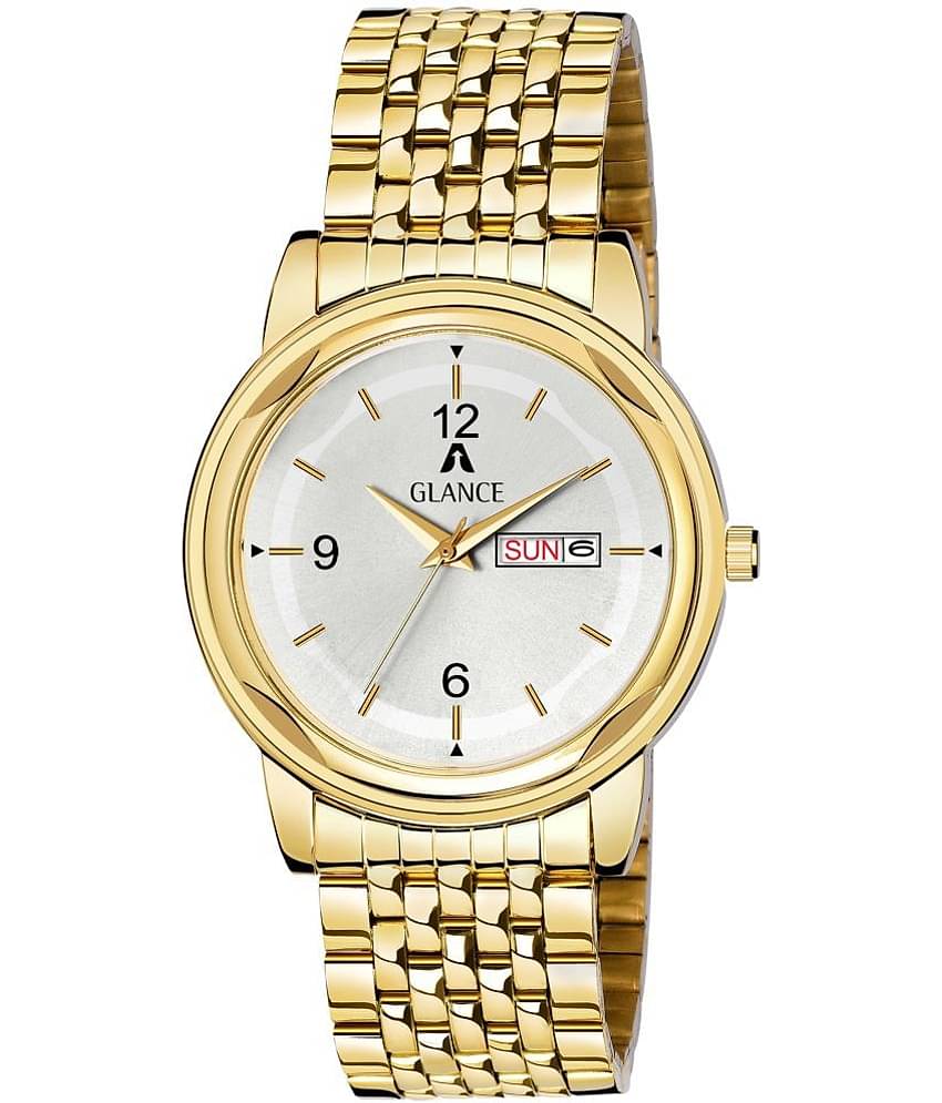 Aglance - Gold Metal Analog Men's Watch