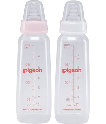 Pigeon - 200 Pink Feeding Bottle ( Pack of 2 )