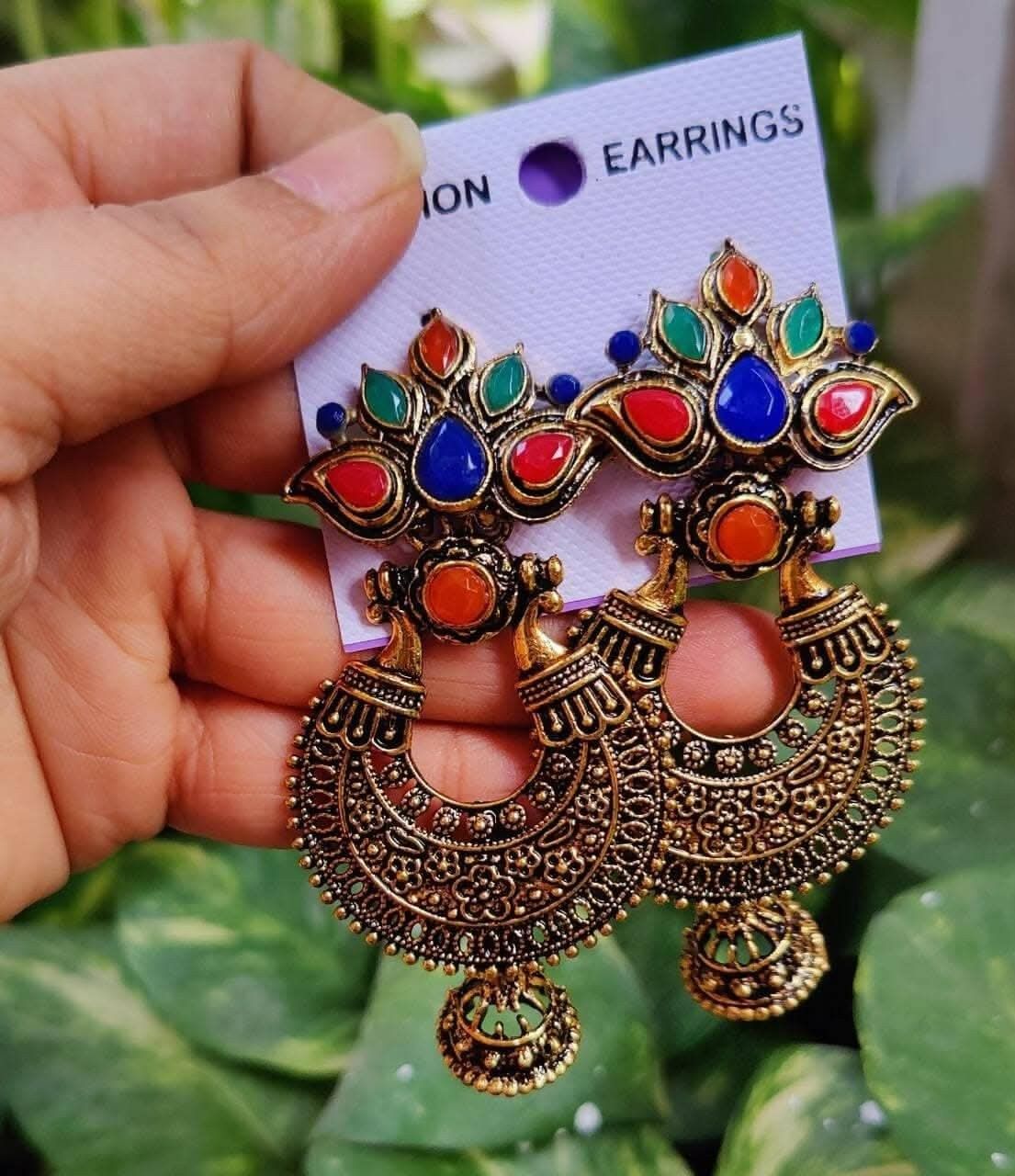 Pinapes Handcrafted Flower Jhumka Earrings – Set of 2