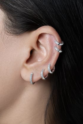 Zirconia thick hoops - multiple sizes - Pair-14k plated / 10mm