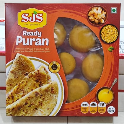 Sjs Ready to Cook Puran 250g Traditional Sweet Chana Dal and Jaggery Filling for Puran Poli and Indian Desserts
