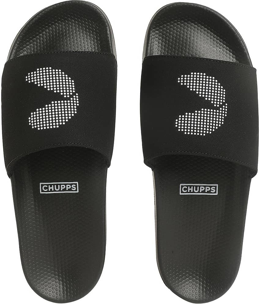 CHUPPS Black Men's Slide Flip Flop
