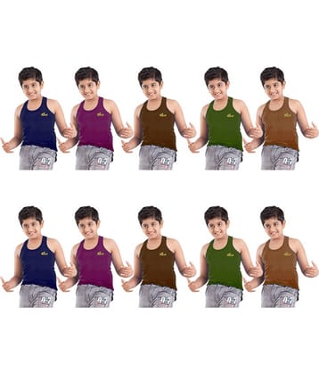 Renox Pack of 10 Boys Cotton Vest ( Multicolor )
